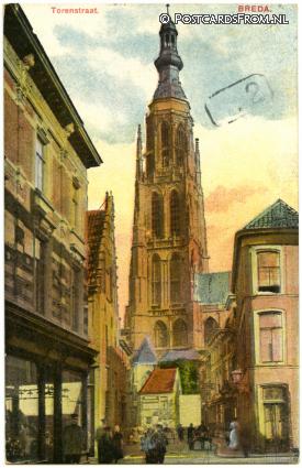 ansichtkaart: Breda, Torenstraat