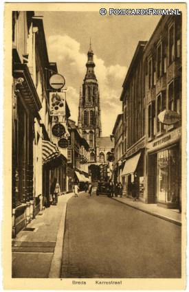 Breda, Karrestraat ansichtkaart: Breda, Karrestraat