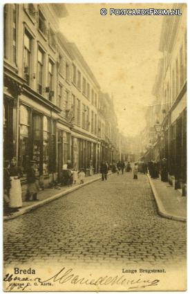 ansichtkaart: Breda, Lange Brugstraat