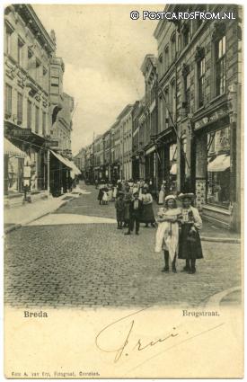 ansichtkaart: Breda, Brugstraat