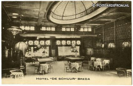 ansichtkaart: Breda, Hotel 'De Schuur'