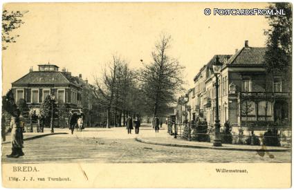ansichtkaart: Breda, Willemstraat