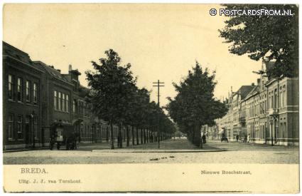 ansichtkaart: Breda, Nieuwe Boschstraat