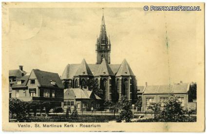 ansichtkaart: Venlo, St. Martinus Kerk - Rosarium