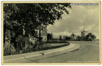 ansichtkaart: Ommen, Nieuwe weg rond de Stad