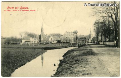 ansichtkaart: Sloten NH, Groet uit