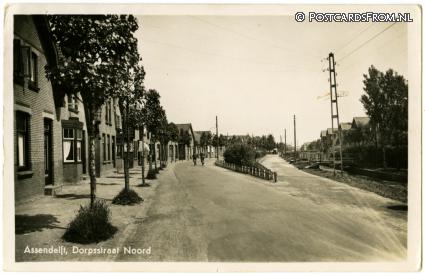 Assendelft, Dorpsstraat Noord ansichtkaart: Assendelft, Dorpsstraat Noord