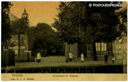 ansichtkaart: Sneek, Gymnasium O. Kerkhof
