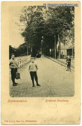 ansichtkaart: Hellevoetsluis, Brielsche Straatweg