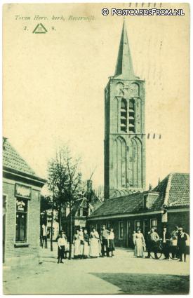 ansichtkaart: Beverwijk, Toren Herv. kerk