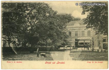 ansichtkaart: Brakel, Groet uit. Burgemeesterhuis
