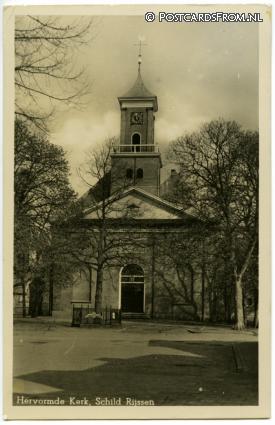 ansichtkaart: Rijssen, Hervormde Kerk, Schild