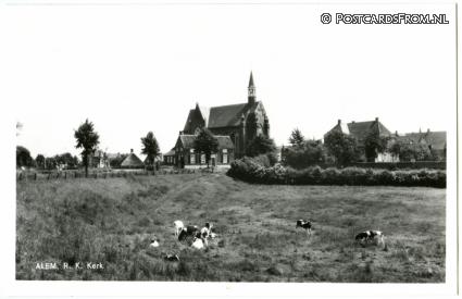 ansichtkaart: Alem, R.K. Kerk