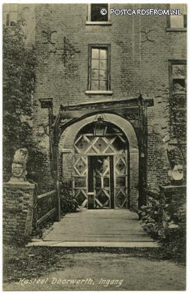 ansichtkaart: Doorwerth, Kasteel Doorwerth. Ingang