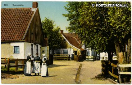 ansichtkaart: Urk, Buurpraatje