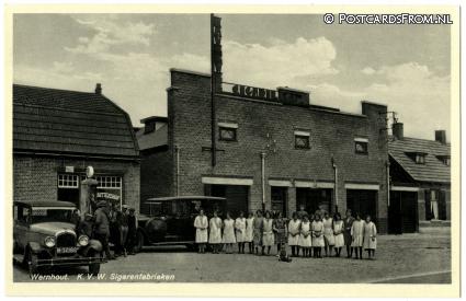 ansichtkaart: Wernhout, K.V.W. Sigarenfabrieken