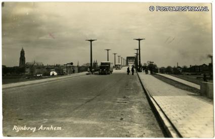 ansichtkaart: Arnhem, Rijnbrug
