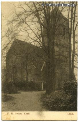 ansichtkaart: Tiel, N.H. Groote Kerk