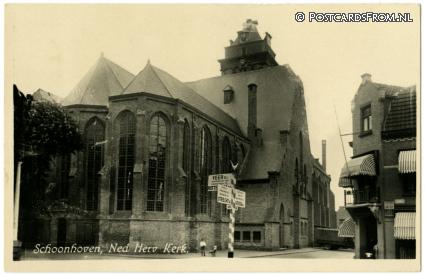 ansichtkaart: Schoonhoven, Ned. Herv. Kerk