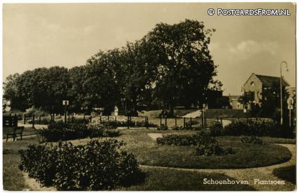 ansichtkaart: Schoonhoven, Plantsoen
