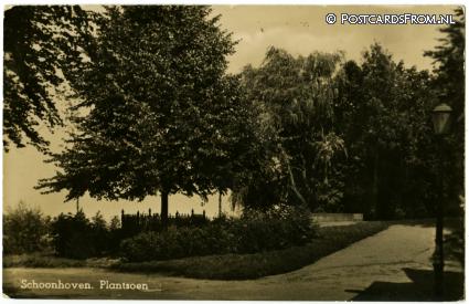 ansichtkaart: Schoonhoven, Plantsoen