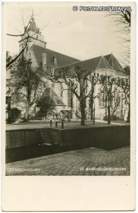 Schoonhoven, St. Bartholomeuskerk ansichtkaart: Schoonhoven, St. Bartholomeuskerk