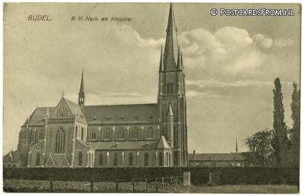 ansichtkaart: Budel, R.K. Kerk en Klooster