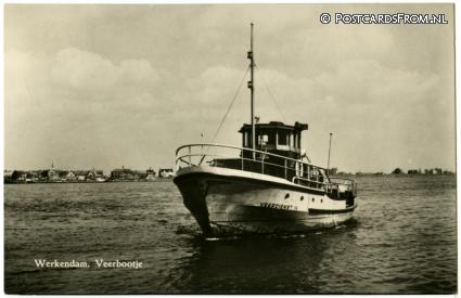 ansichtkaart: Werkendam, Veerbootje