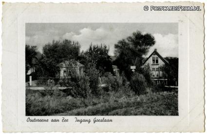 ansichtkaart: Oostvoorne, Ingang Gorslaan