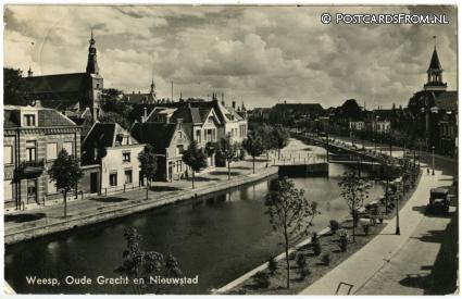ansichtkaart: Weesp, Oude Gracht en Nieuwstad