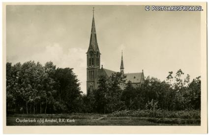 ansichtkaart: Ouderkerk ad Amstel, R.K. Kerk