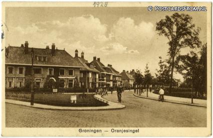 ansichtkaart: Groningen, Oranjesingel