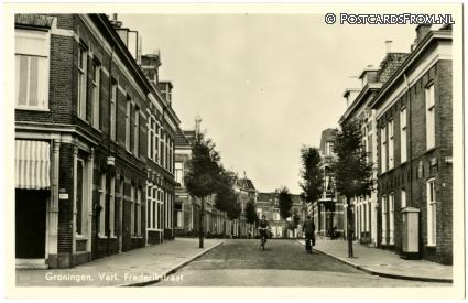 ansichtkaart: Groningen, Verl. Frederikstraat