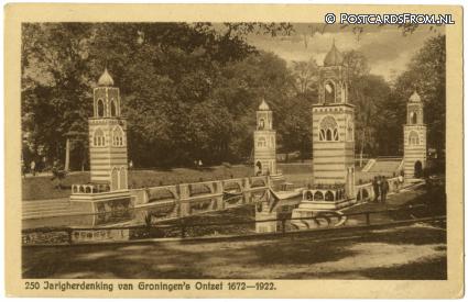 ansichtkaart: Groningen, 250 Jarigherdenking van Groningen's Ontzet 1672-1922