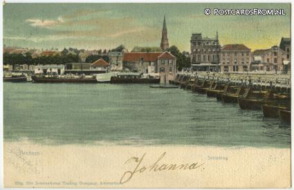 ansichtkaart: Arnhem, Schipbrug