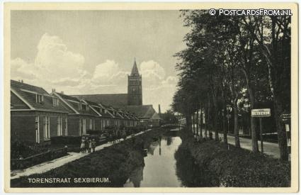 ansichtkaart: Sexbierum, Torenstraat