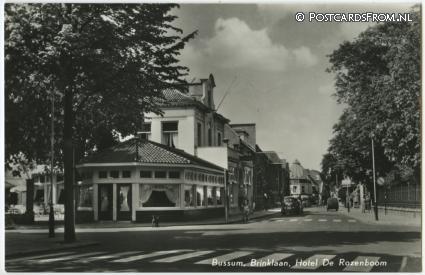 ansichtkaart: Bussum, Brinklaan, Hotel de Rozenboom