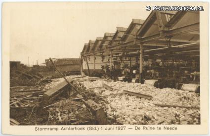 ansichtkaart: Neede, Stormramp Achterhoek 1 Juni 1927 -  De Ruine