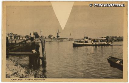 ansichtkaart: Gorinchem, Veerboot Woudrichem