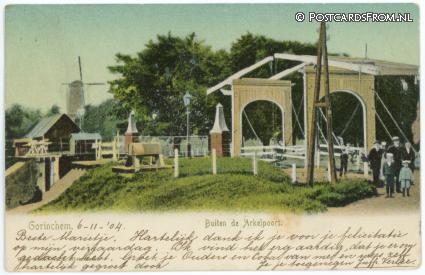ansichtkaart: Gorinchem, Buiten de Arkelpoort