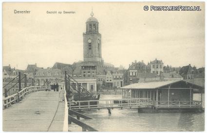 ansichtkaart: Deventer, Gezicht op Deventer. Deventer Stroombad
