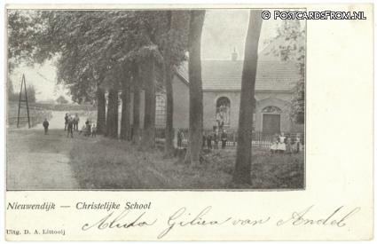 Nieuwendijk NB, Christelijke School ansichtkaart: Nieuwendijk NB, Christelijke School