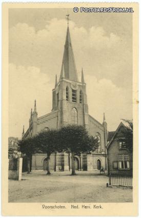 Voorschoten, Ned. Herv. Kerk ansichtkaart: Voorschoten, Ned. Herv. Kerk