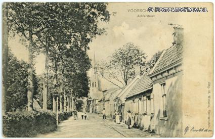 Voorschoten, Achterstraat ansichtkaart: Voorschoten, Achterstraat