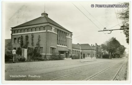 Voorschoten, Raadhuis ansichtkaart: Voorschoten, Raadhuis