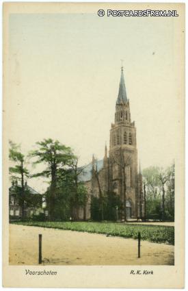 Voorschoten, R.K. Kerk ansichtkaart: Voorschoten, R.K. Kerk