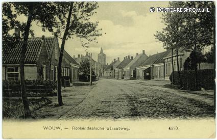 ansichtkaart: Wouw, Roosendaalsche Straatweg