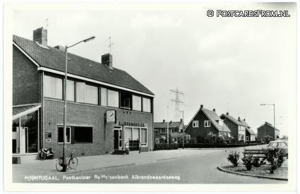 ansichtkaart: Poortugaal, Postkantoor Raiffeisenbank Albrandswaardseweg
