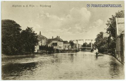 ansichtkaart: Alphen aan den Rijn, Rijnbrug