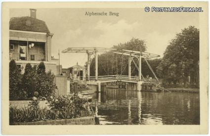 ansichtkaart: Alphen aan den Rijn, Alphensche Brug